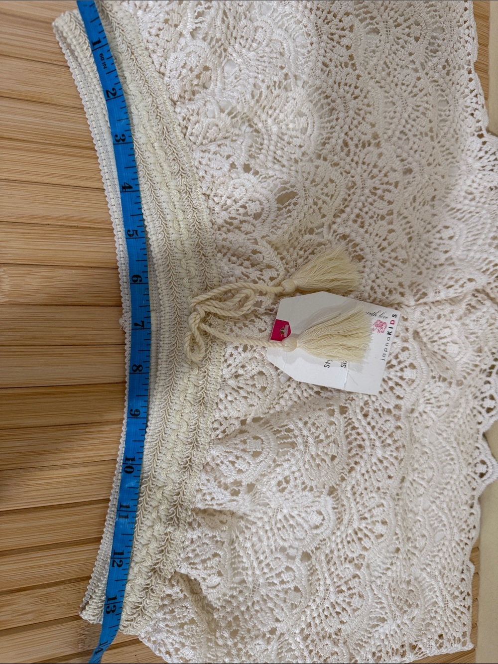 Charming Crochet Lace Kids Shorts - Cream - Picture 8 of 9